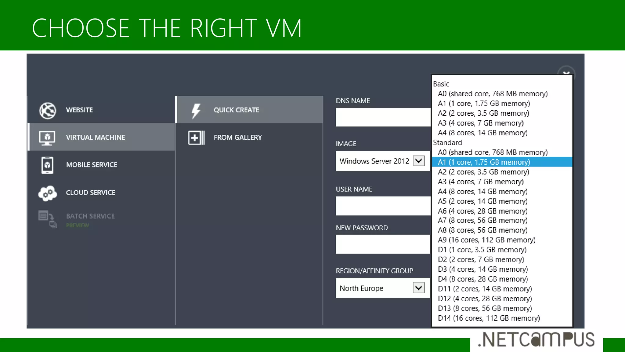 CHOOSE THE RIGHT VM
 