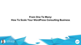 From One To Many:
How To Scale Your WordPress Consulting Business
 