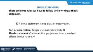 rules for a thesis statement