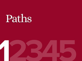 Paths aren’t necessarily bad, 
but… 
 