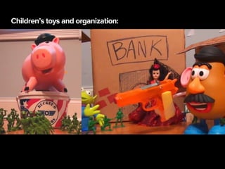 Children’s toys and organization:
 