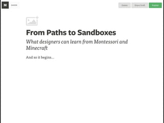 From Paths to Sandboxes