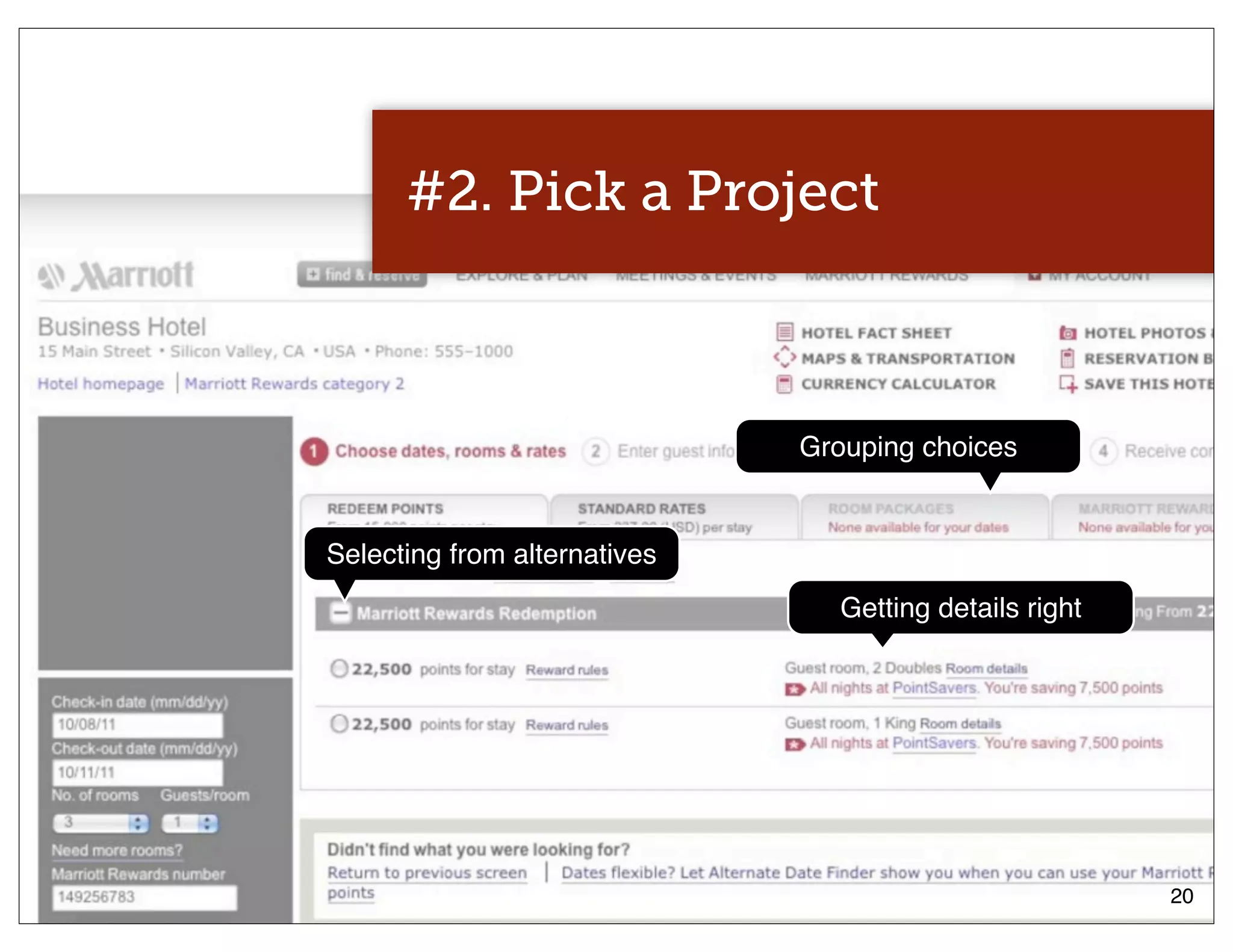 #2. Pick a Project



                              Grouping choices


Selecting from alternatives
                                Getting details right




                                           @nathanacurtis   20
 