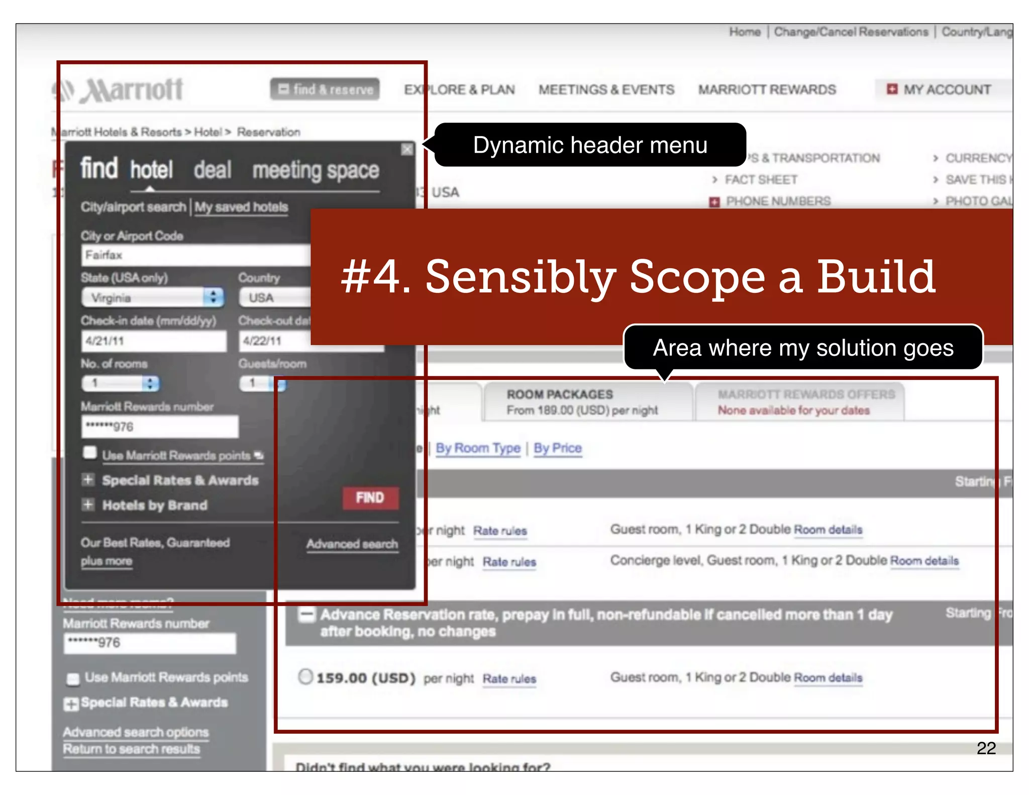 Dynamic header menu




#4. Sensibly Scope a Build
                   Area where my solution goes




                                 @nathanacurtis   22
 