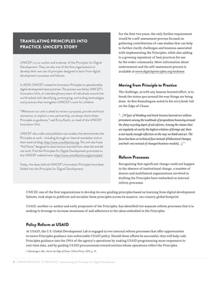 Implementing the Principles for Digital Development | PDF