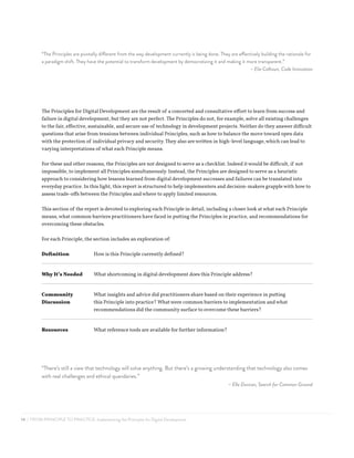 Implementing the Principles for Digital Development | PDF