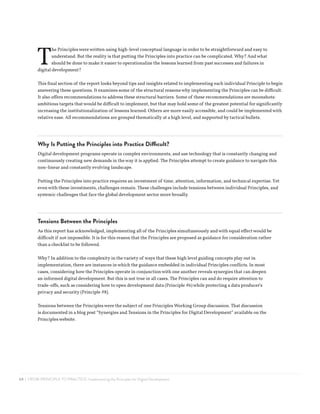 Implementing the Principles for Digital Development | PDF
