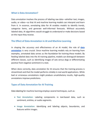 From Raw Data to AI: The Key Role of Data Annotation in Machine ...