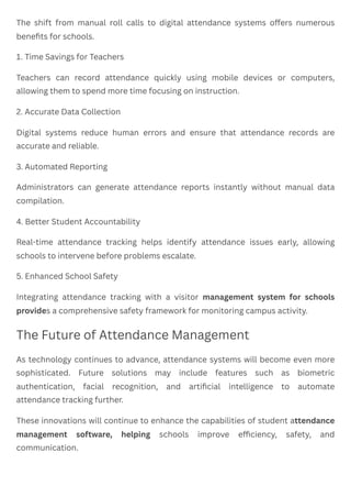 From Roll Call to Real-Time Tracking The Evolution of School Attendance ...