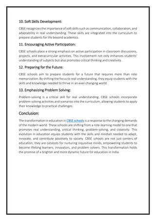 From Rote to Real Understanding Transforming Education in CBSE Schools ...