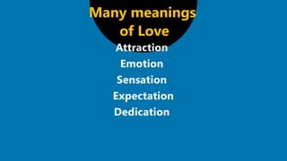Many meanings
of Love
 