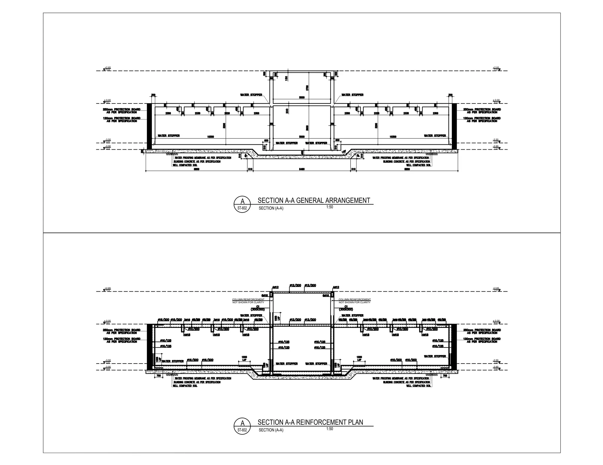 Cod Tank Section Reinforced Concrete Tank Section Arrangement and Detailing | PDF