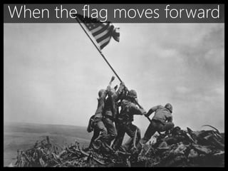 When the flag moves forward
 