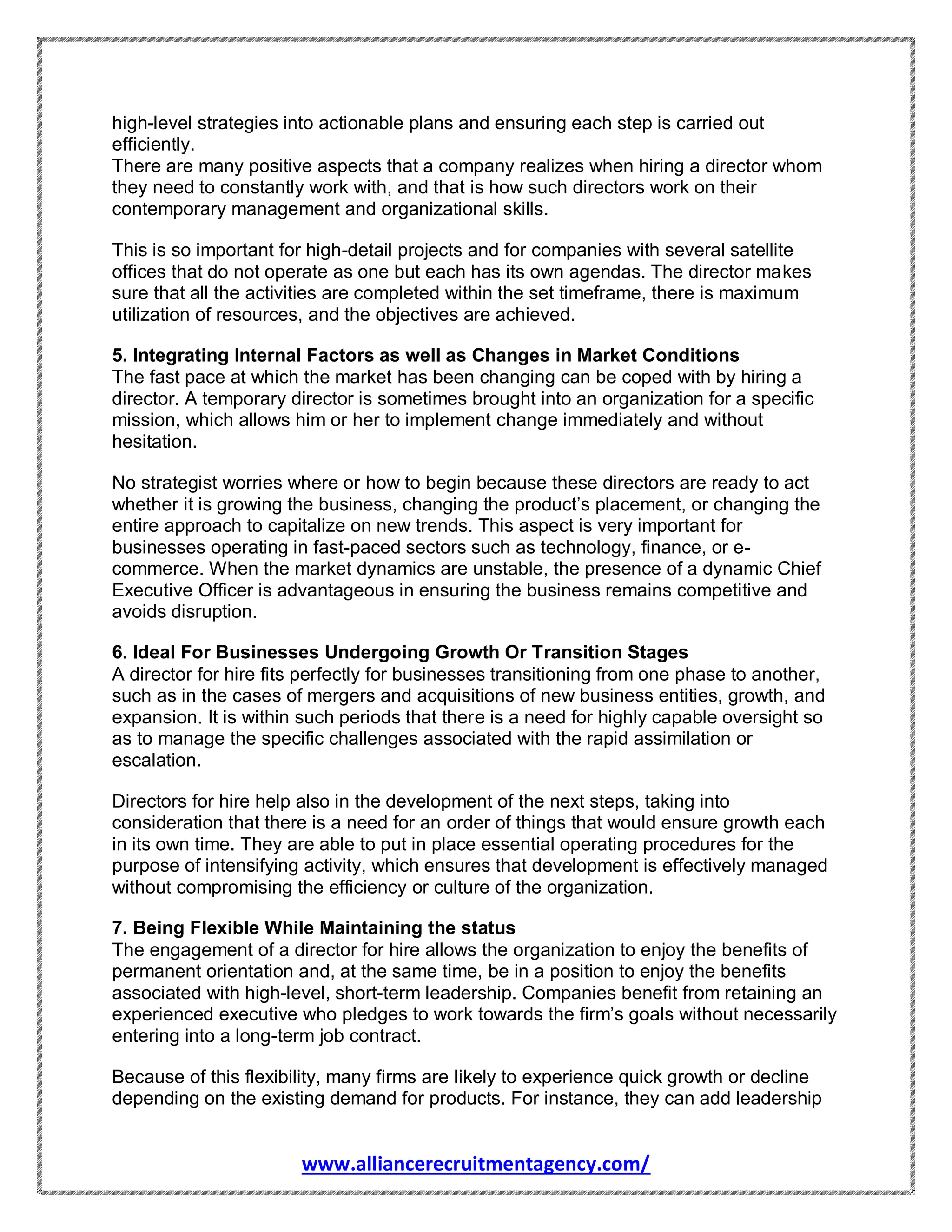From Strategy to Execution The Advantages of Bringing in a Director for ...