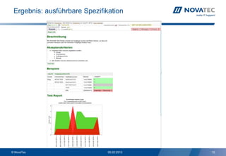 Ergebnis: ausführbare Spezifikation




© NovaTec                      05.02.2013   15
 