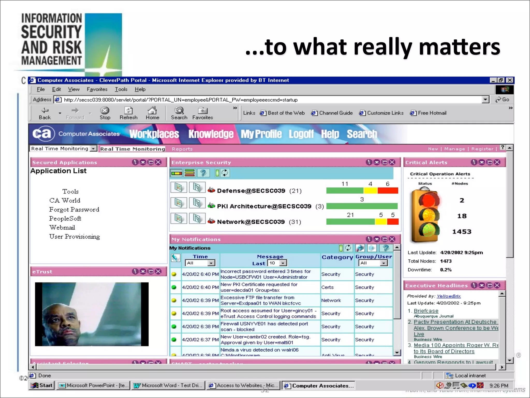 ...to	
  what	
  really	
  maOers




  32
 