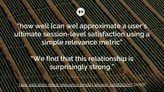 How well does result relevance predict session satisfaction? [2007]
 