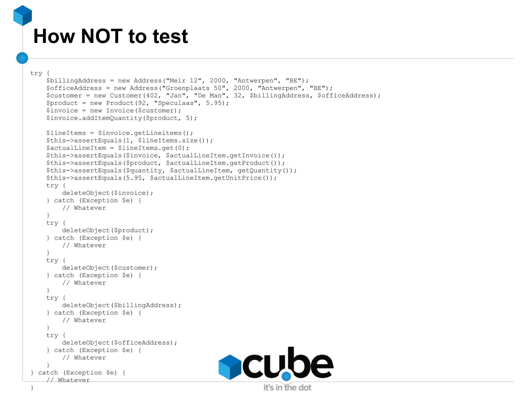 Why unit test ? So what happens when you find that bug ? You fix it of course... Only to find that you just caused 6 other things to break 