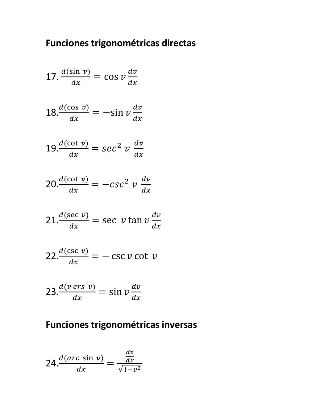 Formulario matematica aplicada