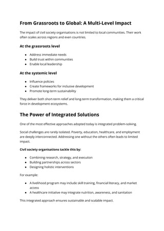From Vision to Impact: Empowering Civil Society Organisations for ...