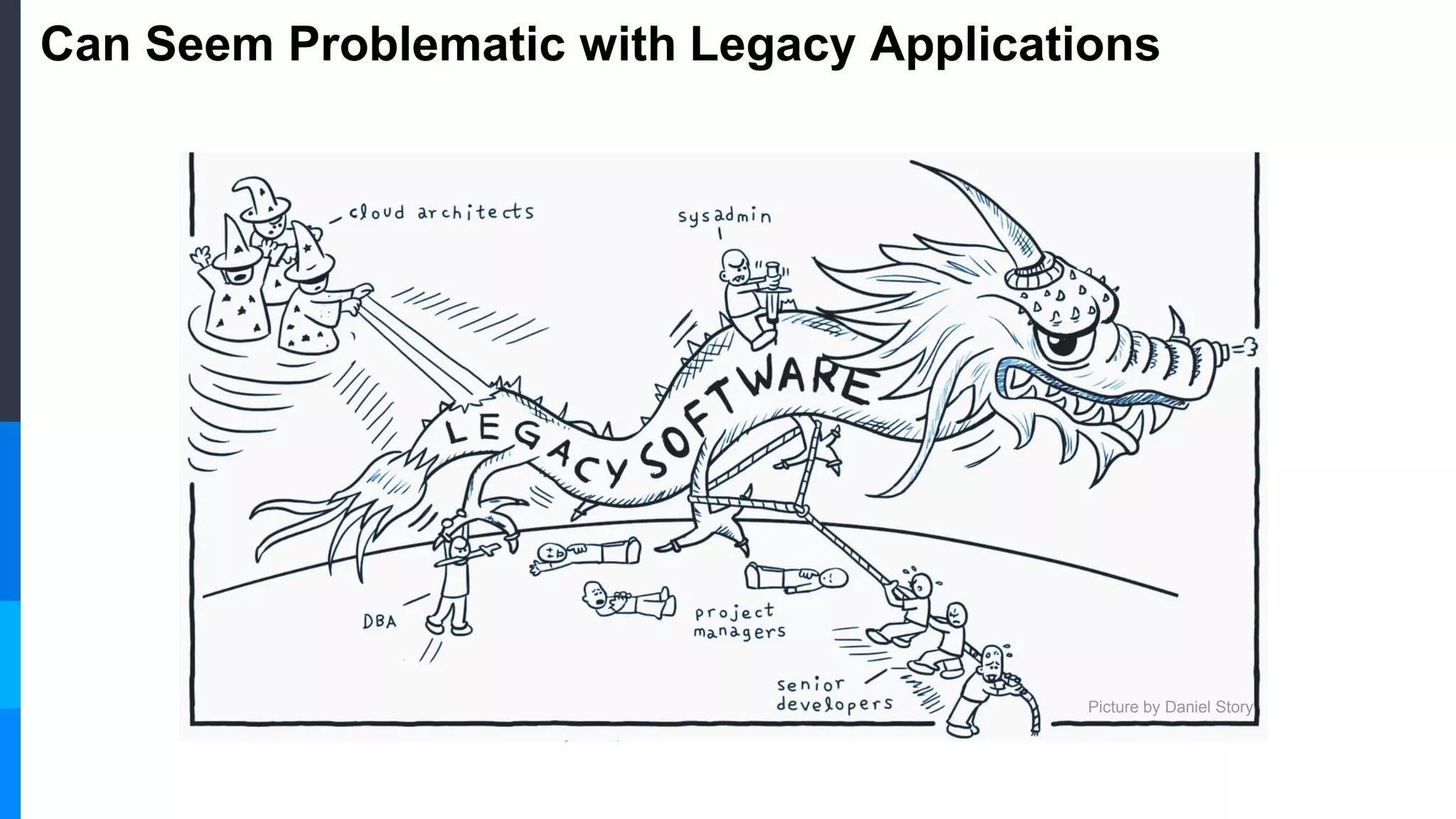 Can Seem Problematic with Legacy Applications
Picture by Daniel Story
 