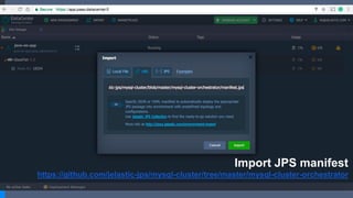 Import JPS manifest
https://github.com/jelastic-jps/mysql-cluster/tree/master/mysql-cluster-orchestrator
 
