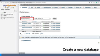 Create a new database
 