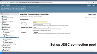 Set up JDBC connection pool
 