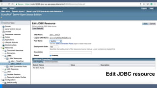 Edit JDBC resource
 