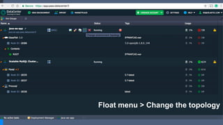 Float menu > Change the topology
 
