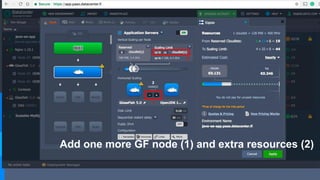 Add one more GF node (1) and extra resources (2)
1
2
 