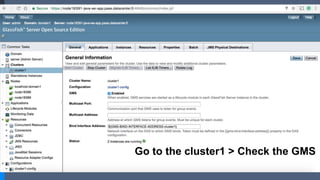 Go to the cluster1 > Check the GMS
 