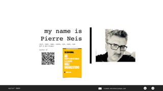 ><agile² GmbH PIERRE.NEIS@AGILESQR.COM ><agile² GmbH PIERRE.NEIS@AGILESQR.COM
my name is
Pierre Neis
CAC5, CEST, CBAC, CSPPO, CSP, CSPO, PS
M

MIT & BCG Alumn
i

author of
 