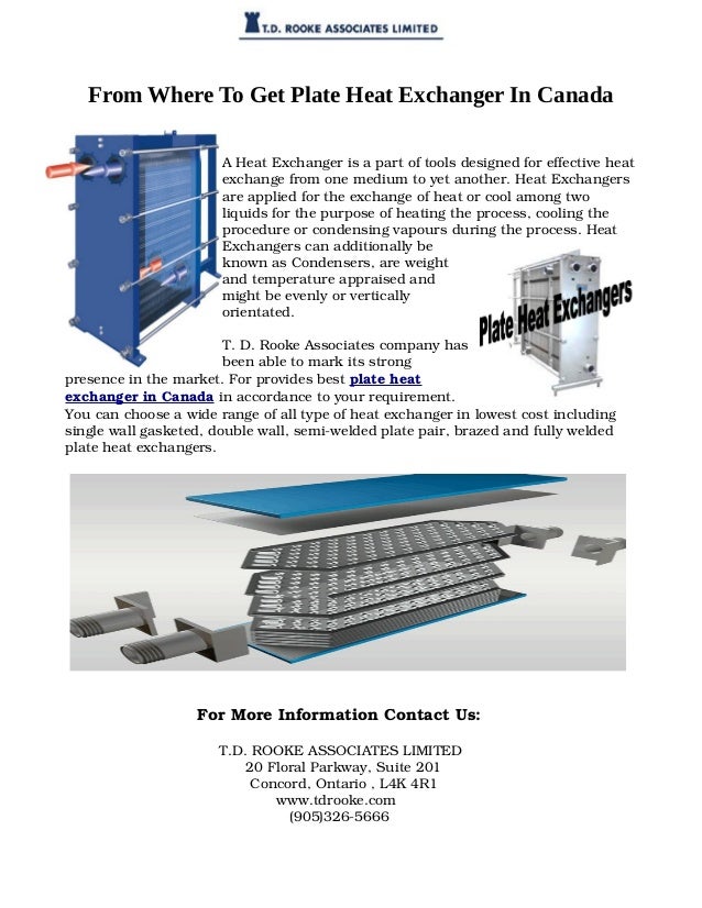 From where to get plate heat exchanger in canada