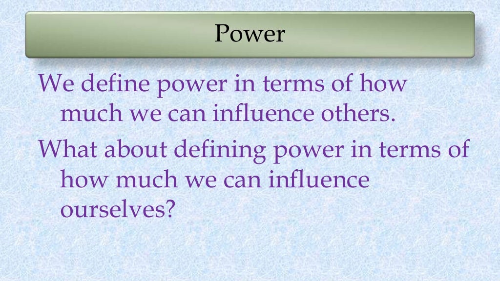 From will and power to willpower