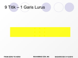 9 Titik – 1 Garis Lurus 
