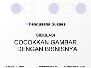 Pengusaha Sukses SIMULASI COCOKKAN GAMBAR DENGAN BISNISNYA 
