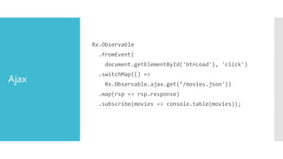 From zero to hero with the reactive extensions for JavaScript | PPTX