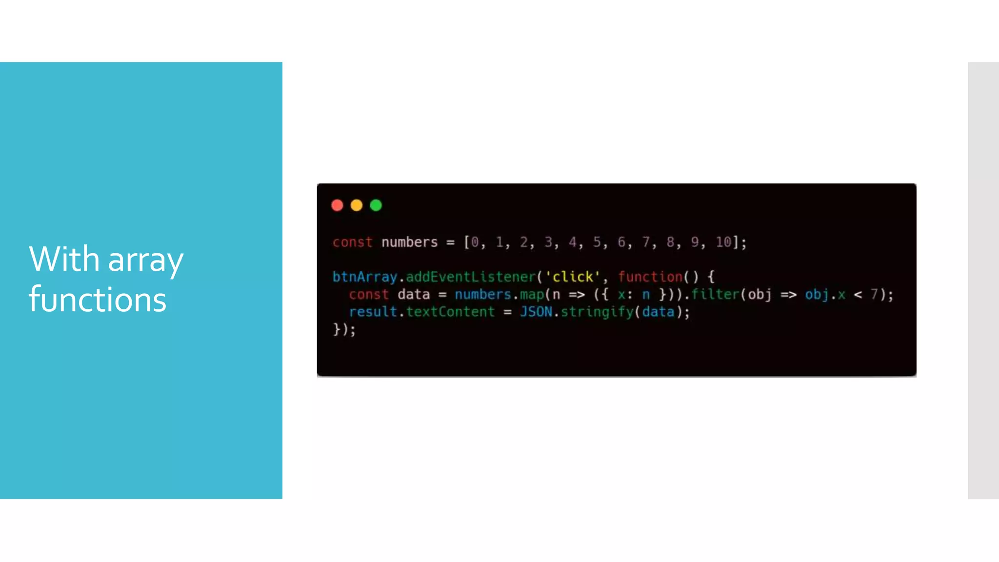 With array functions 