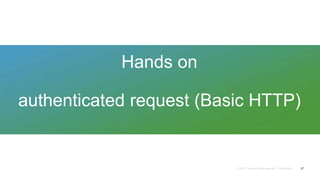 Hands on
authenticated request (Basic HTTP)
27
 