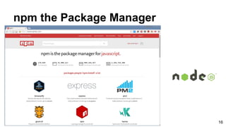 npm the Package Manager
16
 