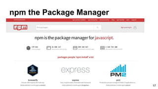 npm the Package Manager
17
 
