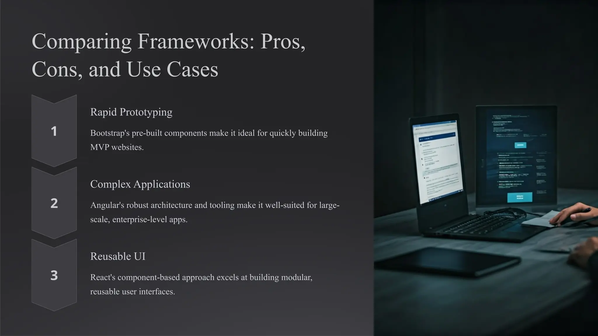 Front End Frameworks Simplifying Web Development 1 Pptx
