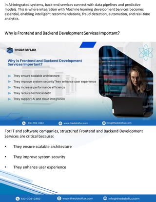 Frontend and Backend Development Solutions | The Dataflux | PDF