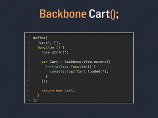 Backbone Cart();
 