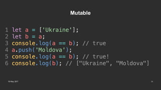 18 May 2017 71
Mutable
 