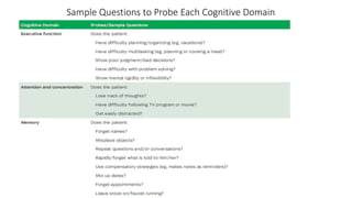 Sample Questions to Probe Each Cognitive Domain
 