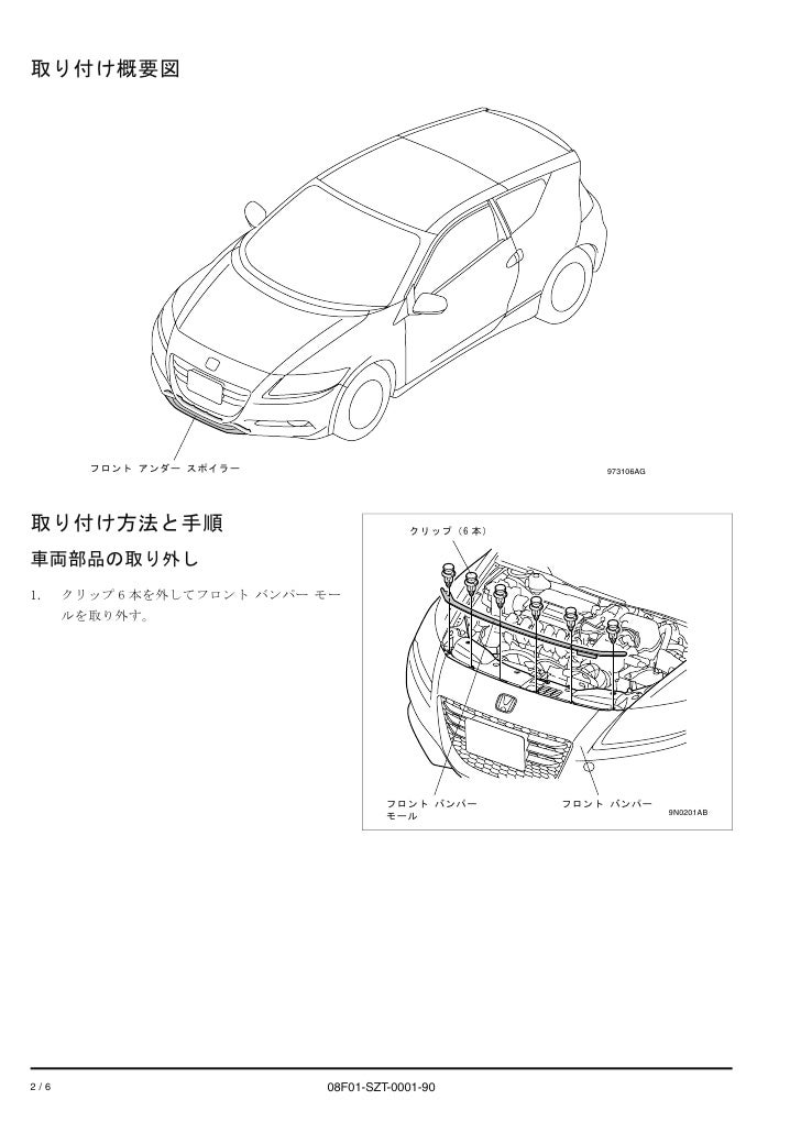 Cr Z フロントバンパー交換方法 Frontbumper