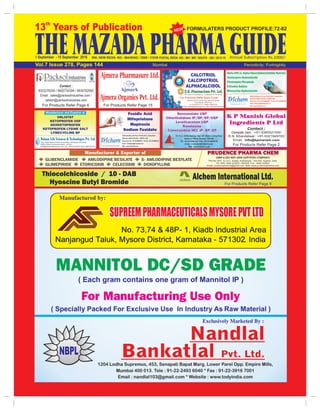 The Mazada Pharma Guide - 1st to 15th Septemebr 2016