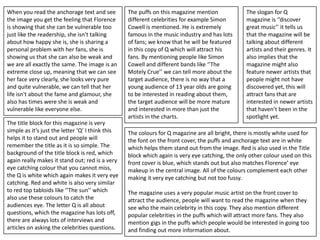 When you read the anchorage text and see
the image you get the feeling that Florence
is showing that she can be vulnerable...